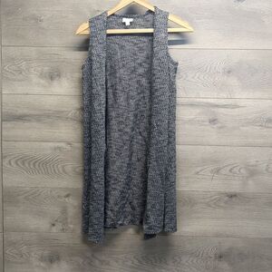 Lularoe Open Front Side Slit Long Vest Women's Size Small